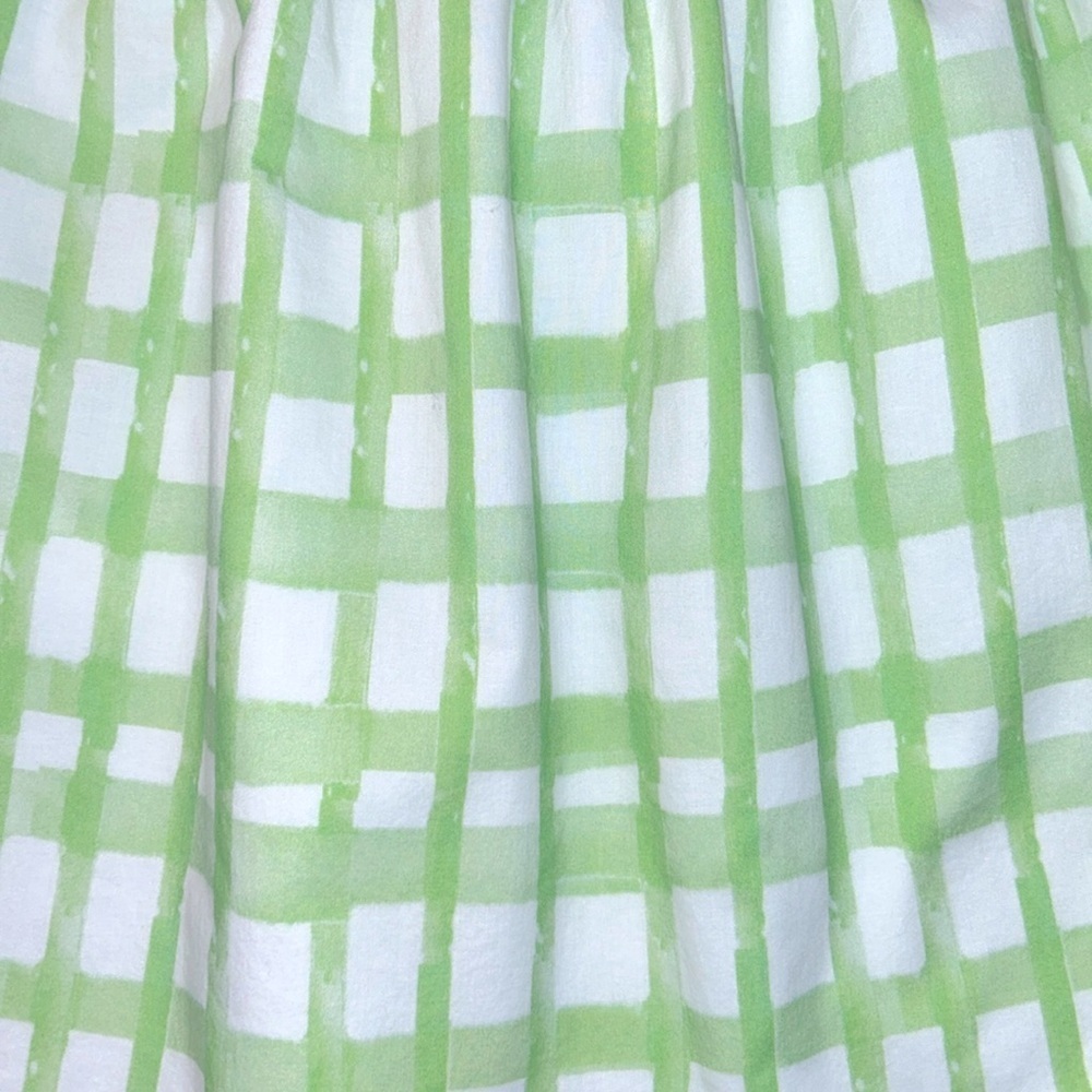 Brooke Wright Green White Off Shoulder Ruffle Top Size XS/SM - Picture 8 of 10